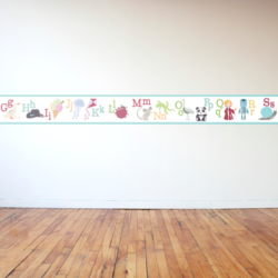 Alphabet Picture Border Wall Sticker