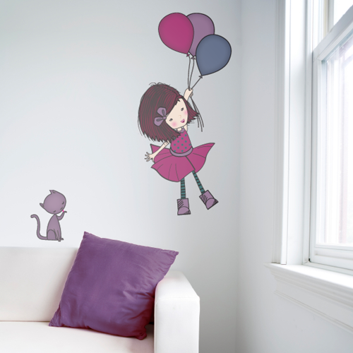 Balloon Girl Wall Sticker