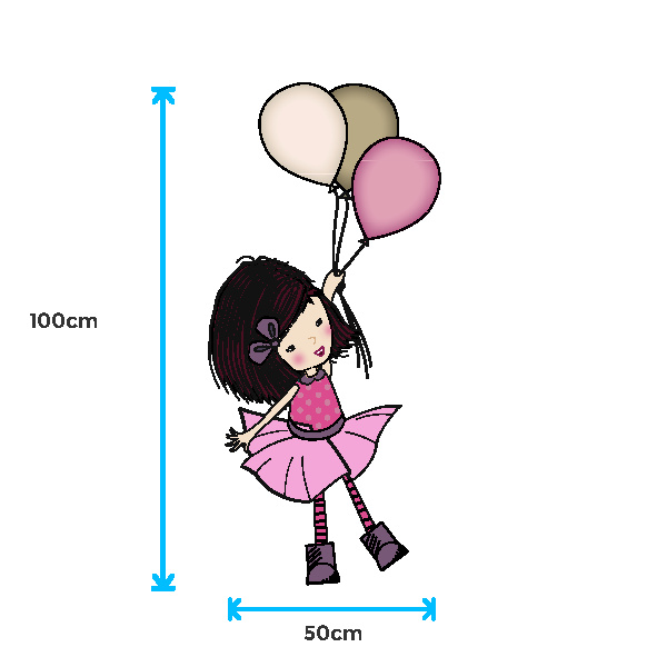 Balloon Girl Wall Sticker