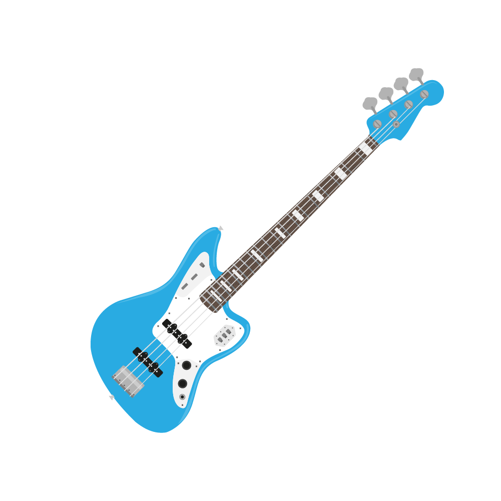 Bass Guitar Wall Sticker