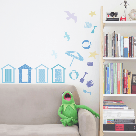 Beach Wall Sticker Set Multicoloured