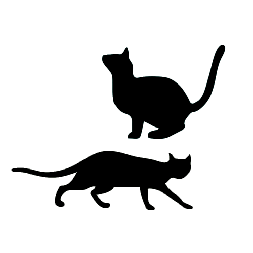 Cats Jumping and Stalking Wall Stickers