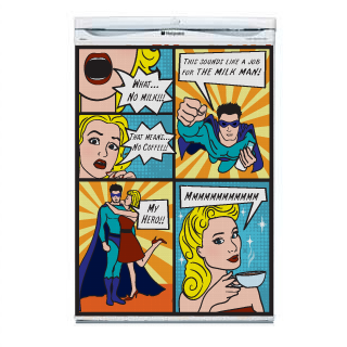 Comic Book Fridge Decal - Wall Glamour