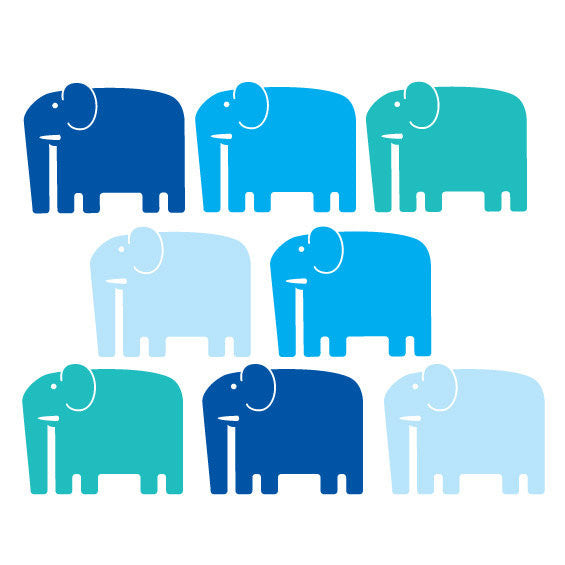 Elephant Family Wall Stickers