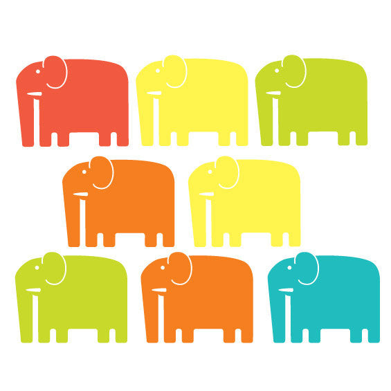 Elephant Family Wall Stickers