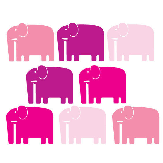 Elephant Family Wall Stickers