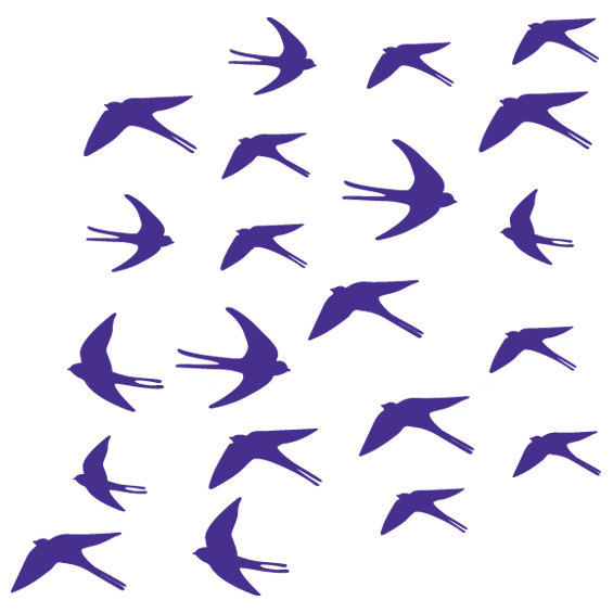 Flock of Swallows Wall Stickers