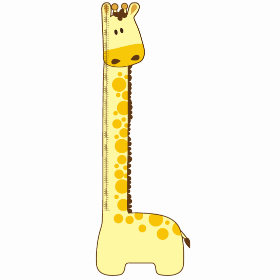 Giraffe Height Measure Wall Sticker