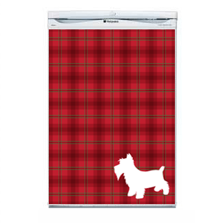 Red Tartan Fridge Decal